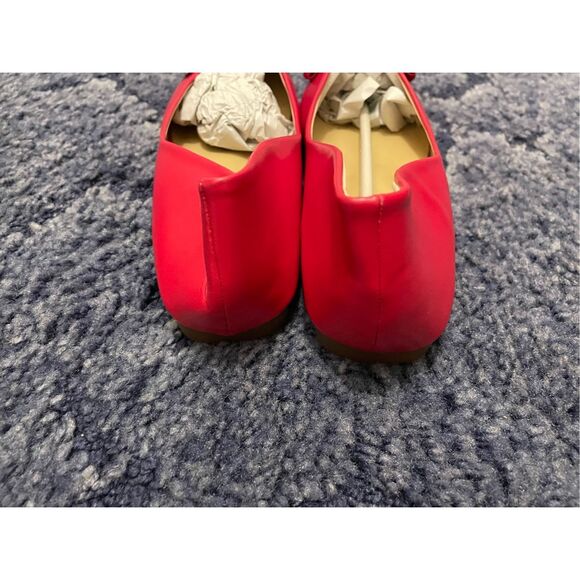 Brand New C. Paravano Women’s EU 41 US 11 Red Bowknot Square Leather Flats - Picture 4 of 7